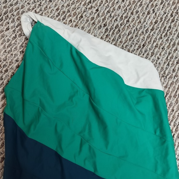 Summersalt Sidestroke One Piece Swimsuit One Shoulder Seaweed Seaglass - Picture 4 of 7